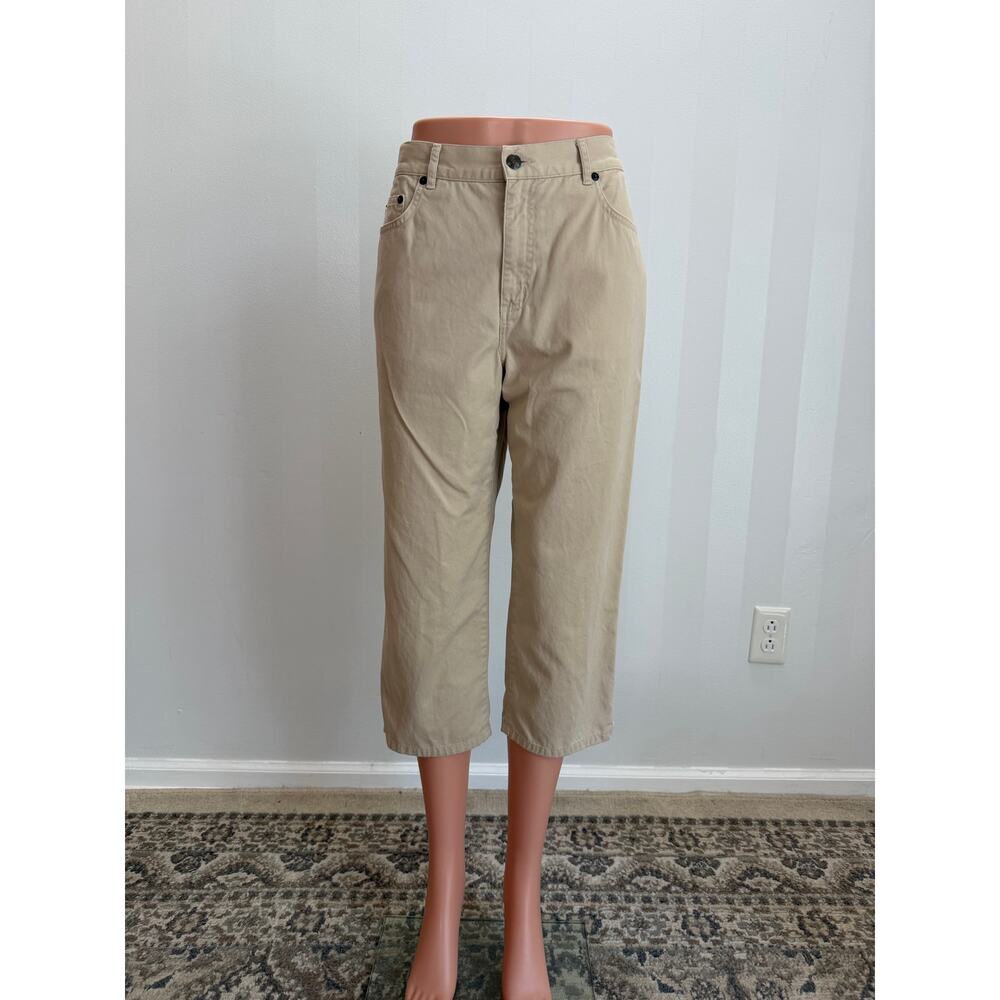 Lauren Jeans Co. by Ralph Lauren Cropped Beige Pants  Sz 8